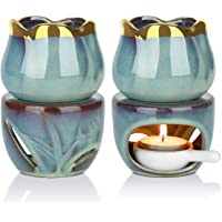 ComSaf Quemador Aceites Esenciales con Cuchara de Velas - Paquete de 2- Quemadores de Aceites Esencial Ceramica…